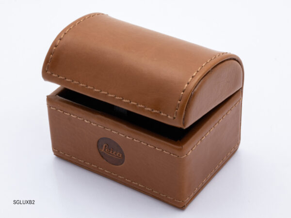 CUFFLINK LEATHER BOX: BROWN