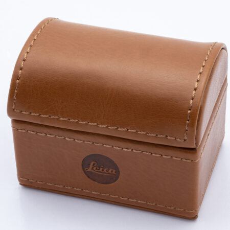 CUFFLINK LEATHER BOX: BROWN