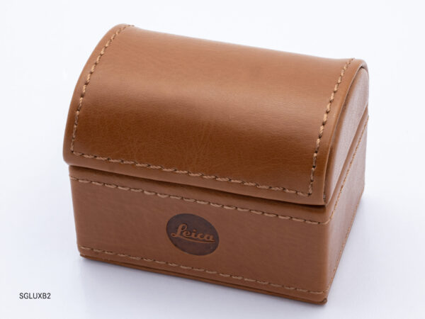 CUFFLINK LEATHER BOX: BROWN